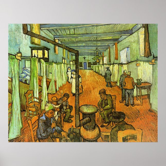 Poster Van Gogh, Enfermaria no Hospital, (Frente)