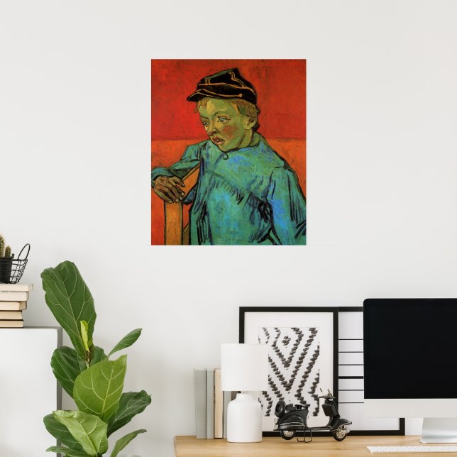 Póster Van Gogh, Escola (Camille Roulin), Vintage Art (Escritório em casa)