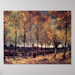 Póster Van Gogh - Estrada com Álamos