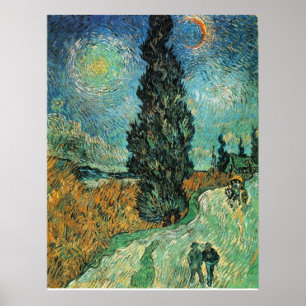 PÓSTER VAN GOGH - ESTRADA COM CYPRESS E STAR