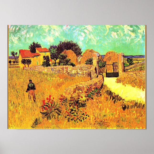 Poster Van Gogh - Farmhouse in Provence (Frente)