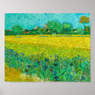 Poster Van Gogh Field com Irrises Perto de Arles