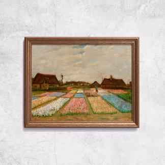 Poster Van Gogh Flower Beds Na Holanda Antiga Arte