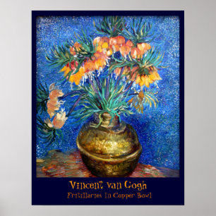 Póster Van Gogh: Fritillaries na bacia de cobre