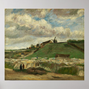 Poster Van Gogh - Hill Of Montmartre With Stone Quarry