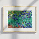 Poster Van Gogh Irises. impressionismo floral azul<br><div class="desc">Poster Van Gogh "Irises". Arte do impressionismo floral azul.</div>