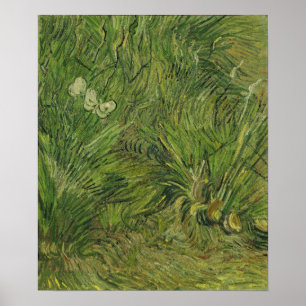 Poster Van Gogh - Jardim com Borboletas