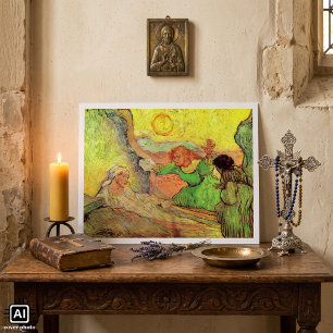 Poster Van Gogh; Levantamento de Lazarus, religião do