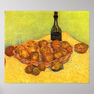 Poster Van Gogh - limões e laranjas da garrafa