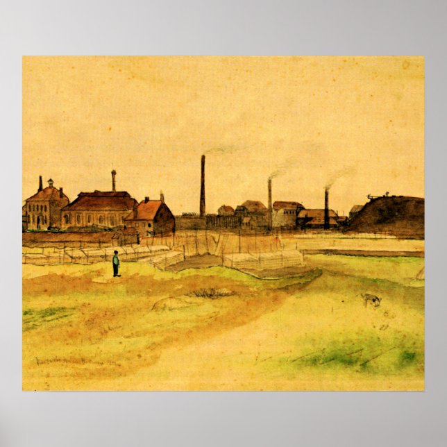 Poster Van Gogh - Mina de carvão no Borinage, (Frente)