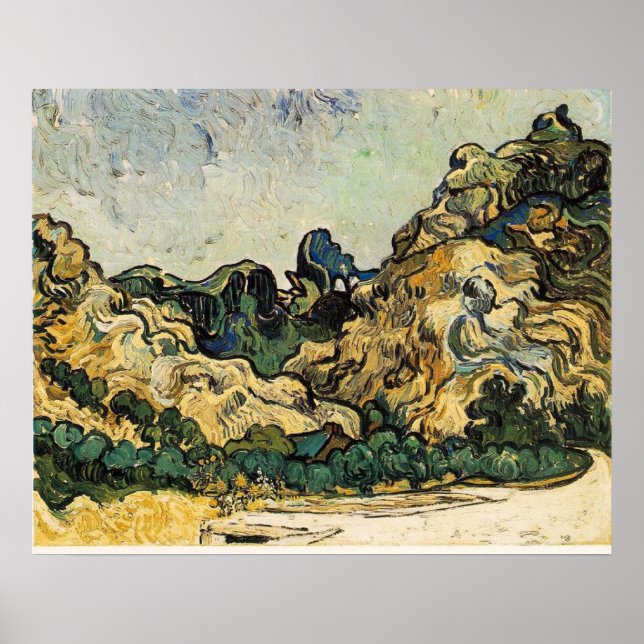 POSTER VAN GOGH - MONTANHAS EM SANTO-REMY (Frente)