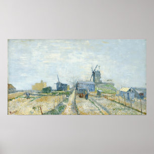 Poster Van Gogh - Montmartre Windmilhes E Gard Vegetal