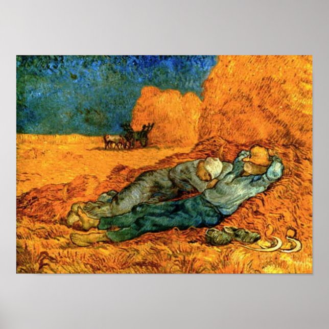 PÓSTER VAN GOGH - NÃO REPOUSO DO TRABALHO (APÓS MILLET) (Frente)