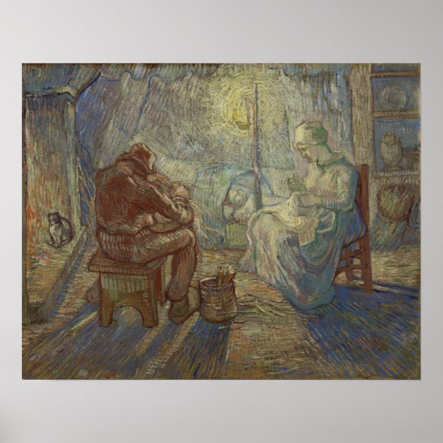 Poster Van Gogh - Noite (Depois de Millet) (Frente)