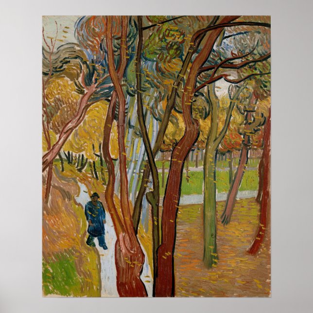 Poster Van Gogh - O Jardim do Hospital Paul Santo (Frente)