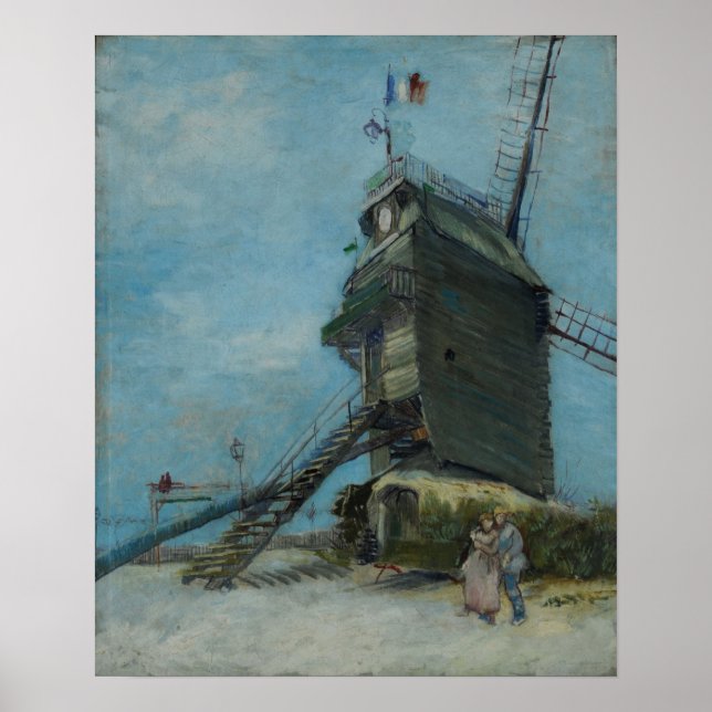 Poster Van Gogh - O Moinho De La Galette (Frente)
