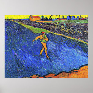 Poster Van Gogh - Os arredores chuvosos de Arles
