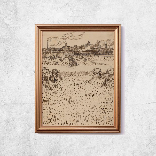 Poster Van Gogh - Os Esquemas Da Colheita (Van Gogh The Harvest Sketches Poster
)