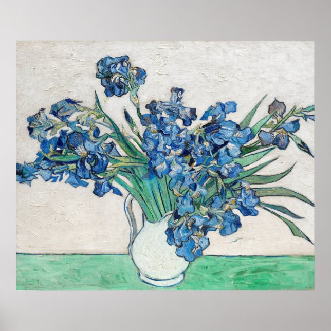 Poster Van Gogh Painting of Irises in (1890) (Frente)