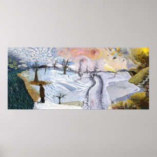 Póster Van Gogh: Paisagem do inverno