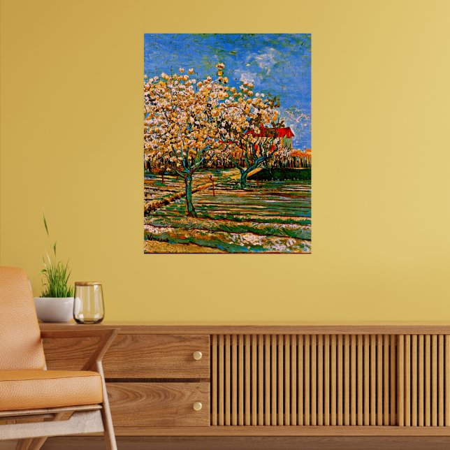 Poster Van Gogh - Pomar em Blossom (Sala de Estar 2)