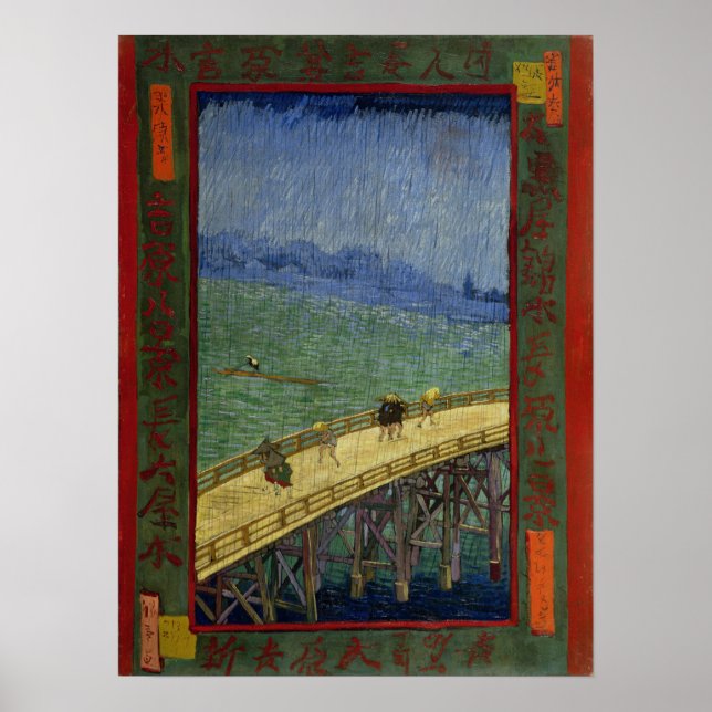 Poster Van Gogh - Ponte Na Chuva (Após Hiroshige) (Frente)