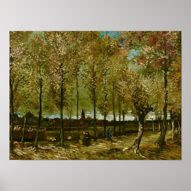 Poster Van Gogh Poplars Near Nuenen Landscape  (Frente)