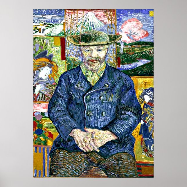 Poster Van Gogh - Retrato de Pere Tanguy, belas artes (Frente)