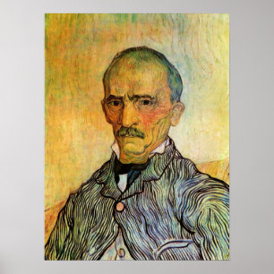 Poster Van Gogh Retrato de Trabuc, Impressionismo Vintage
