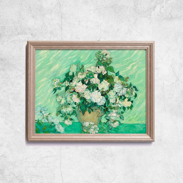 Poster Van Gogh Rosa Muro Famoso de Arte Antiga (Van Gogh Roses Old Art Famous Wall Poster
)