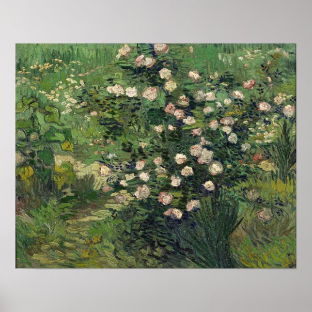 Poster Van Gogh - Rosas (Frente)