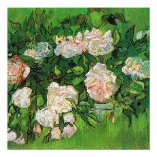 Póster Van Gogh - Rosas Rosa