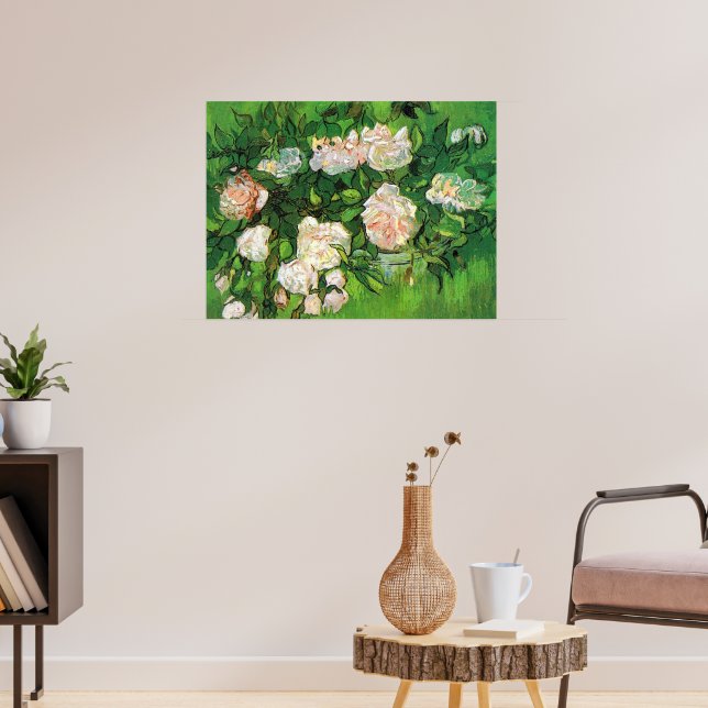 Poster Van Gogh - Rosas Rosa, (Sala de Estar 3)