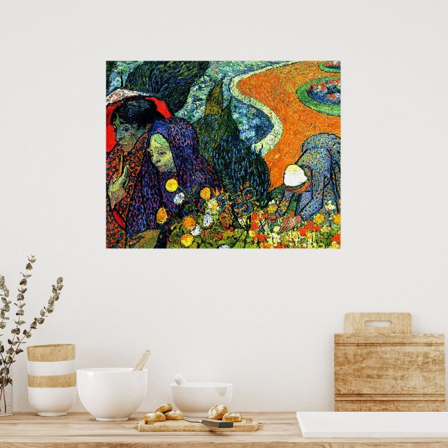 Poster Van Gogh - Senhoras de Arles, (Cozinha)