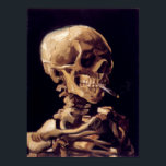 Póster Van Gogh Skull com Cigarro De Queima<br><div class="desc">Famoso crânio de Van Gogh com poster de Cigarro queimado.</div>