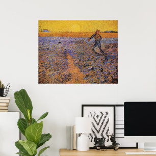 Póster Van Gogh, Sower, arte do impressionismo do vintage
