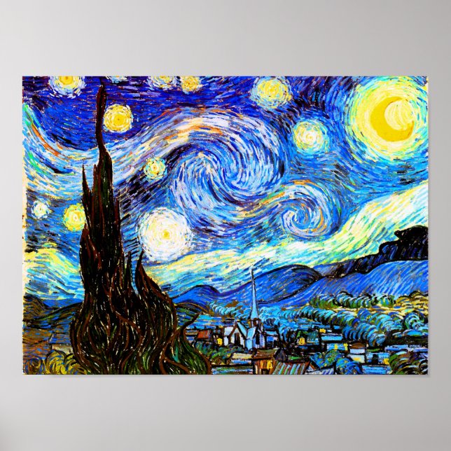 Poster Van Gogh Starry Night Fine Art (Frente)