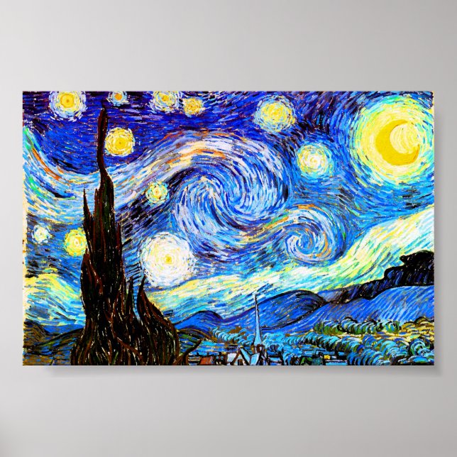 Poster Van Gogh Starry Night Fine Art (Frente)