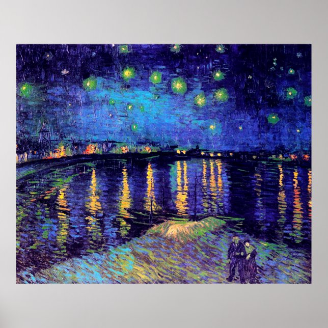 Poster Van Gogh Starry Night Over Rhone (F474) Fine Art (Frente)