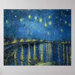 Poster Van Gogh Starry Night Over the Rhone