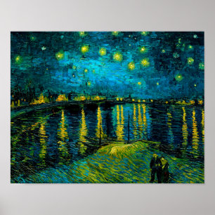 Poster Van Gogh Starry Night Over the Rhône