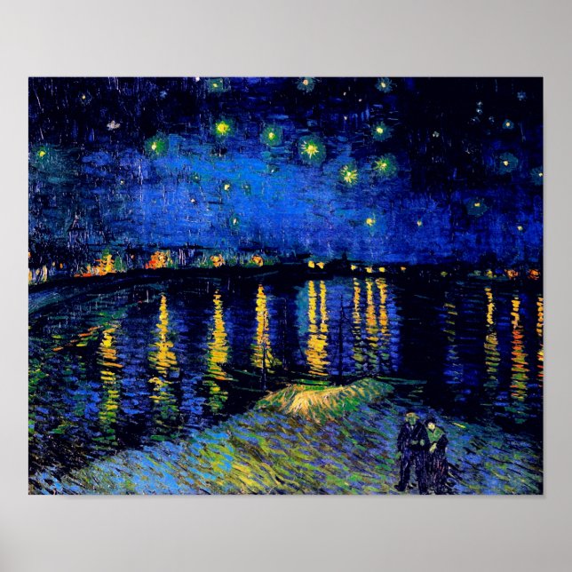 Poster Van Gogh Starry Night Rhone (F474) Belas Artes (Frente)