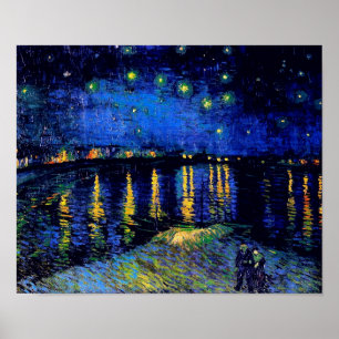 Poster Van Gogh Starry Night Rhone (F474) Belas Artes
