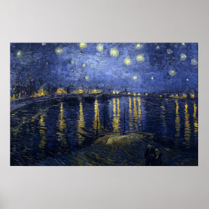 Póster Van Gogh Starry Night Sobre O Ródano