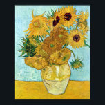 Poster van Gogh Still Life Vase com Doze Girassóis<br><div class="desc">Doze girassóis num vaso,  como pintado por Vincent van Gogh.</div>