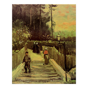 Póster Van Gogh - Traçado em Montmarte