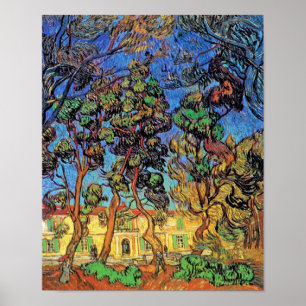 Póster Van Gogh - Trees In The Garden of St Paul Hospital