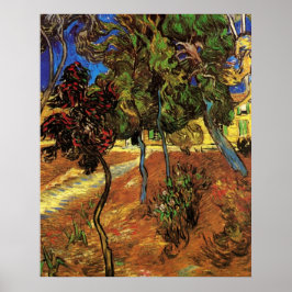 Poster Van Gogh Trees no Jardim, Hospital Santo Paul