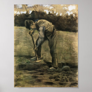 Póster Van Gogh - um escavador