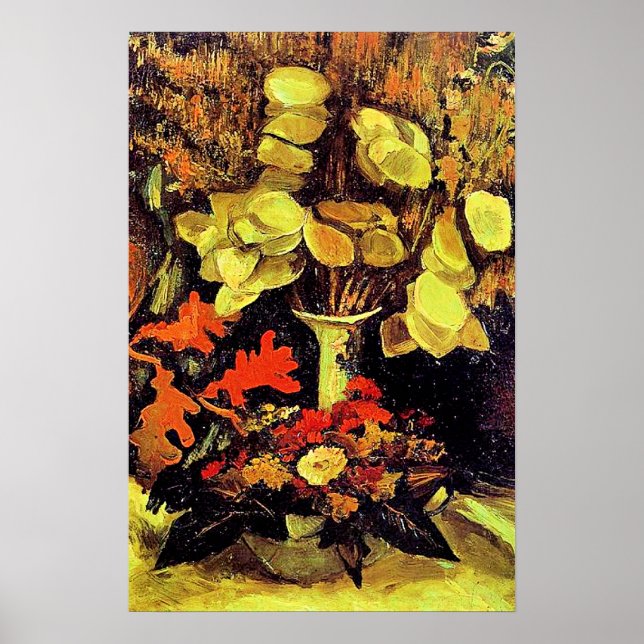Poster Van Gogh, Vaso com Lunária, (Frente)